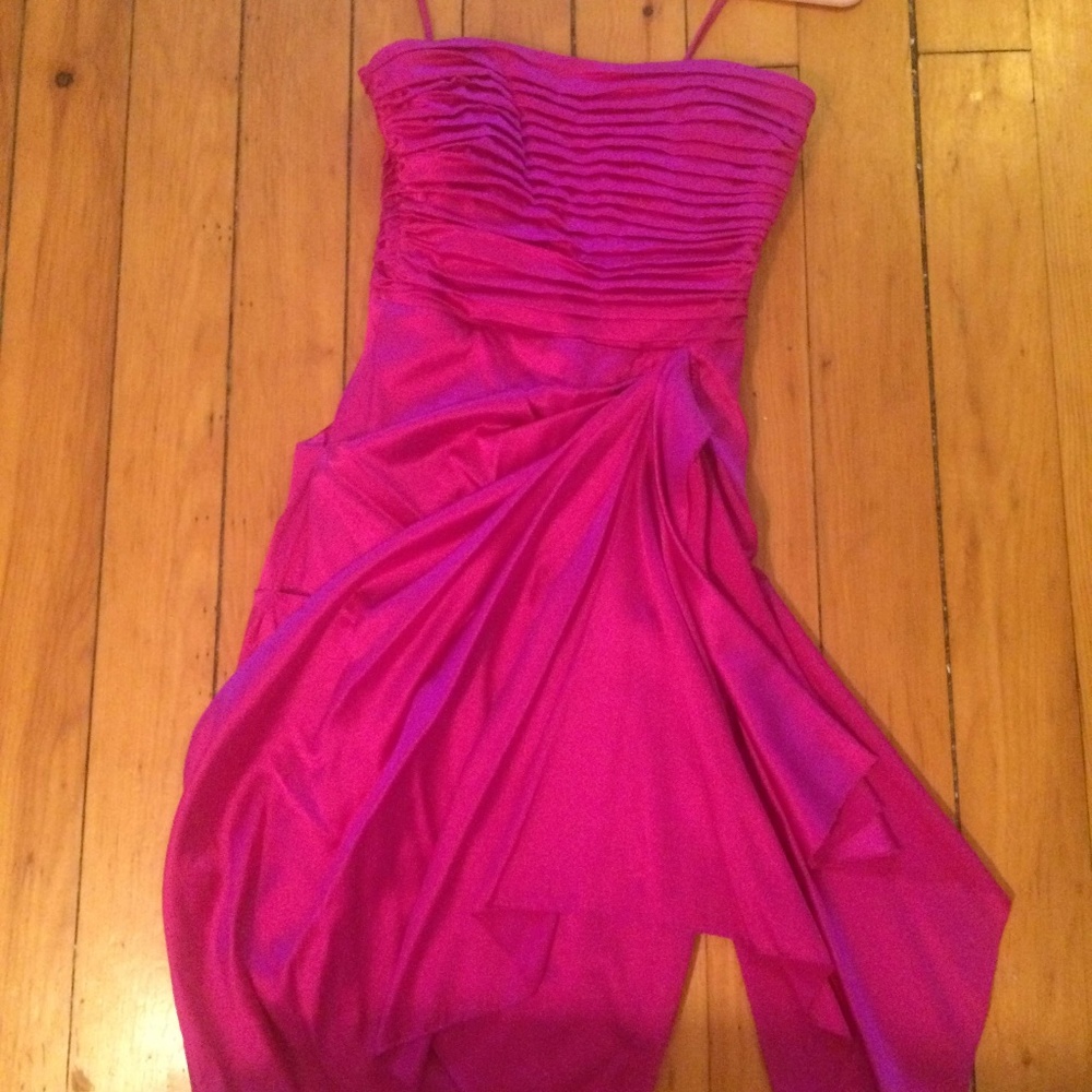 Nicole Miller magenta cocktail dress